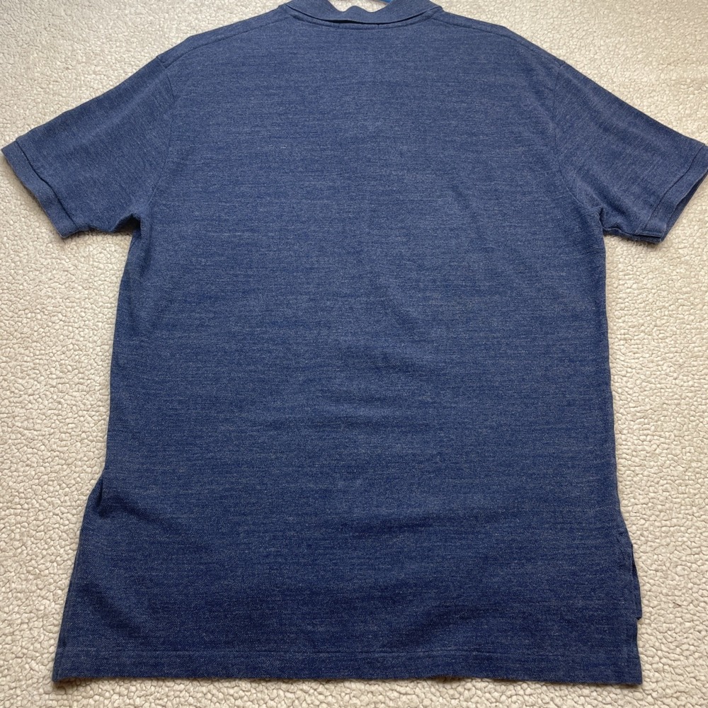 Polo Ralph Lauren Polo Mens L Blue Heathered Short Sleeve Pony Logo Classic Fit - Picture 4 of 6
